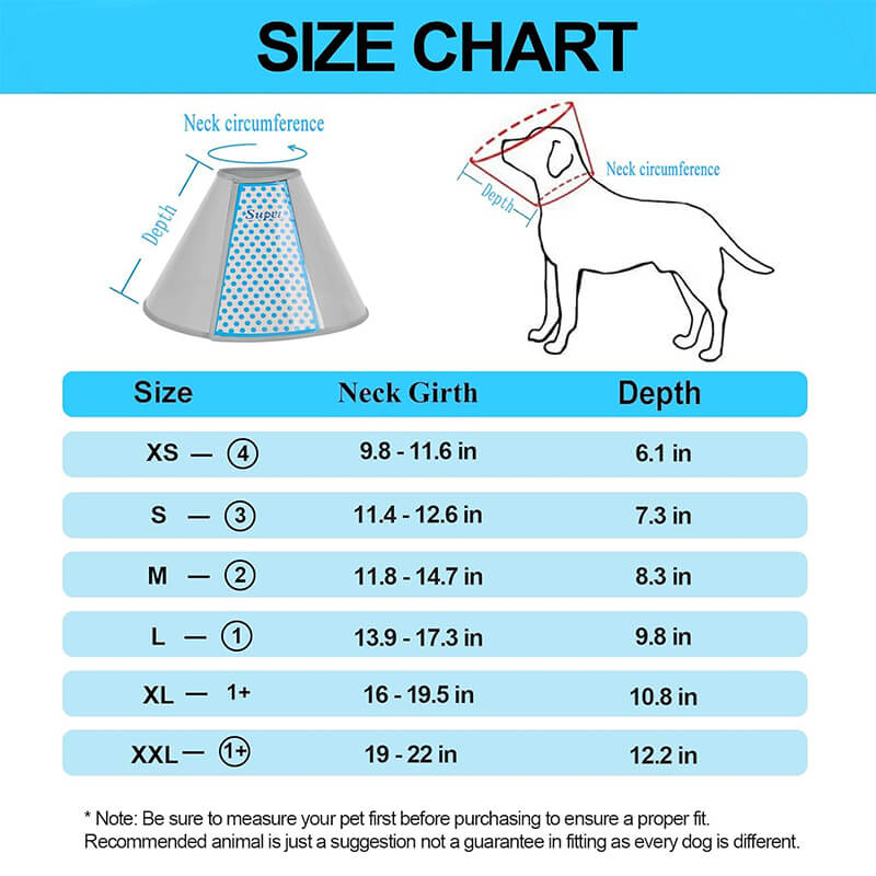 Plastic Dog Cone_size-supet