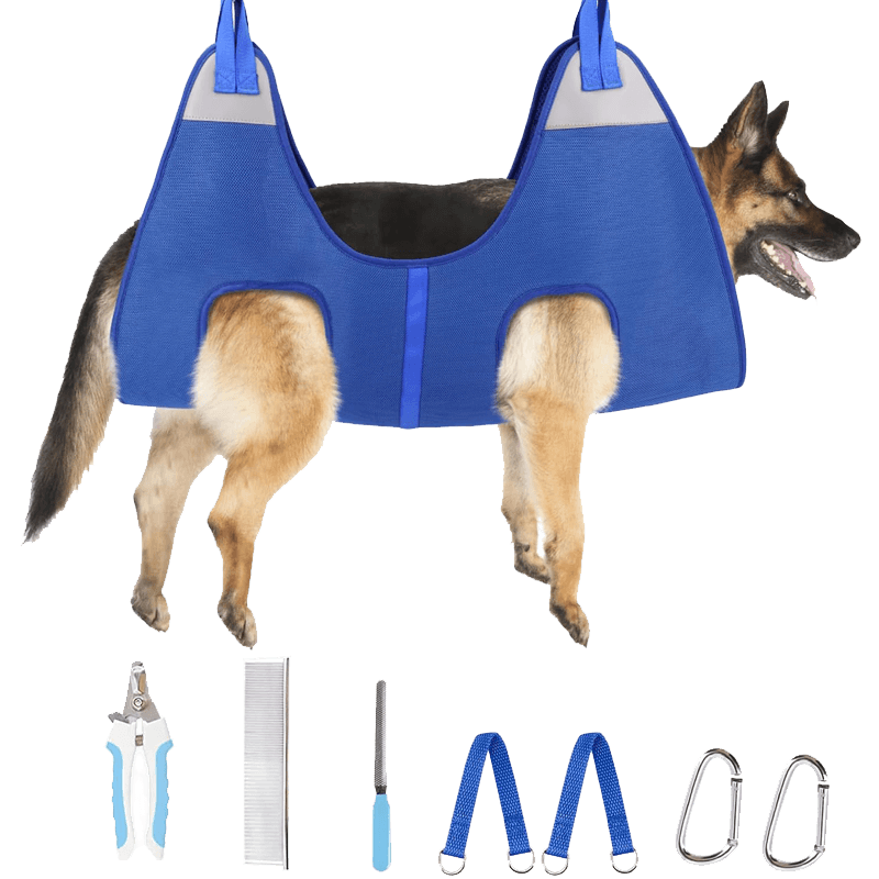 Cat Grooming Hammock_Blue-Supet