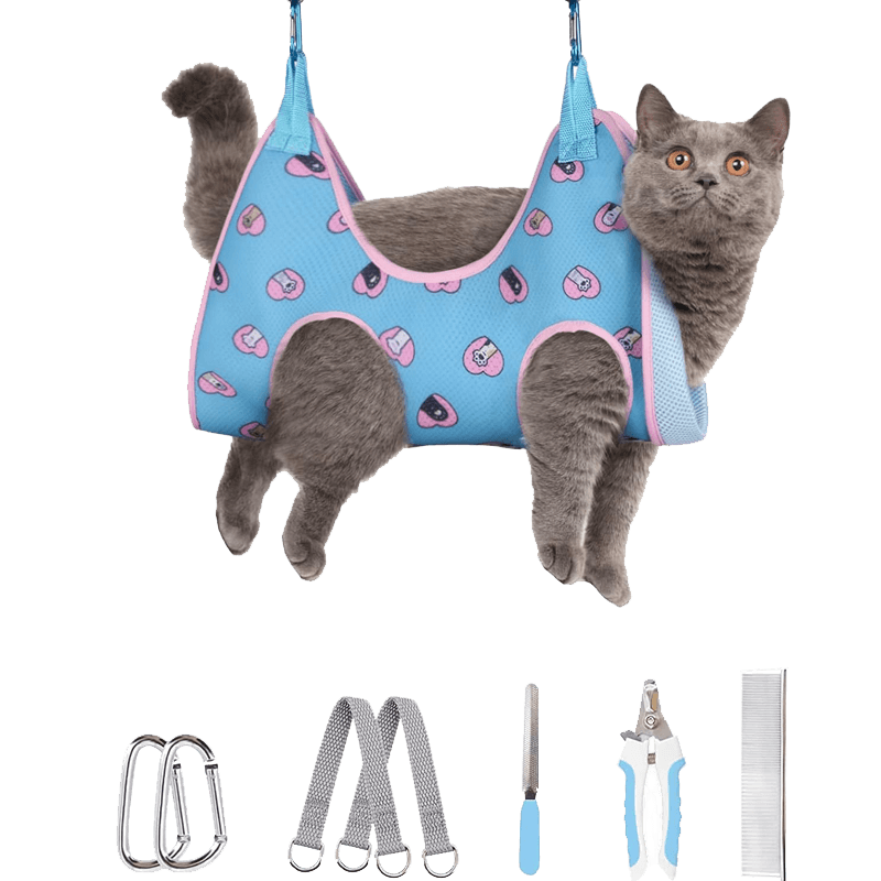 Cat Grooming Hammock_bluelove-Supet