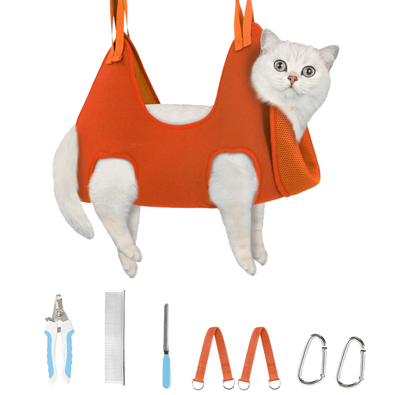 Cat Grooming Hammock_orange-Supet