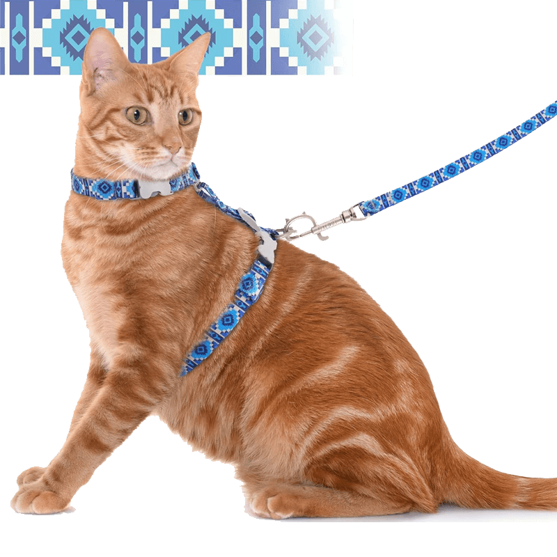 Cat Harness and Leash_blue-supet