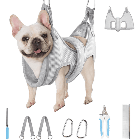 Dog Grooming Hammock_grey-Supet 