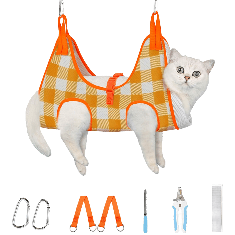 Dog Grooming Hammock_orange-supet