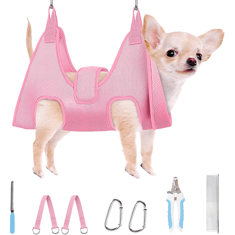 Dog Grooming Hammock_pink-Supet 