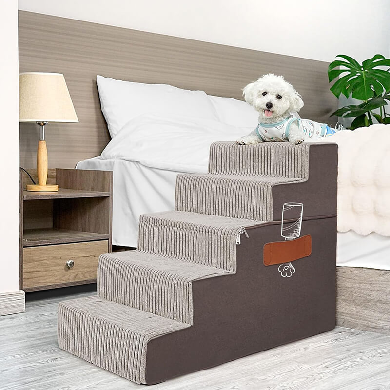 Dog Stairs_Stripe Beige-supet