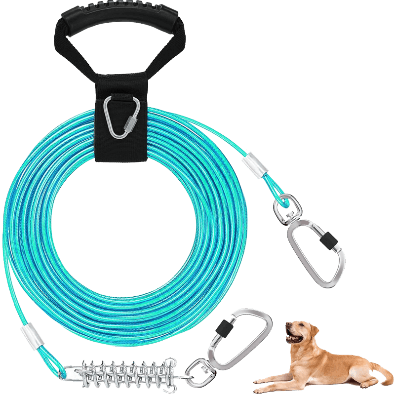 Dog Tie Out Cable_green-Supet