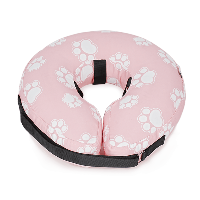 paw Inflatable Dog Cone_pink-Supet