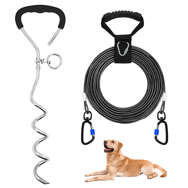 Dog Tie Out Cable and Stake set-Supet