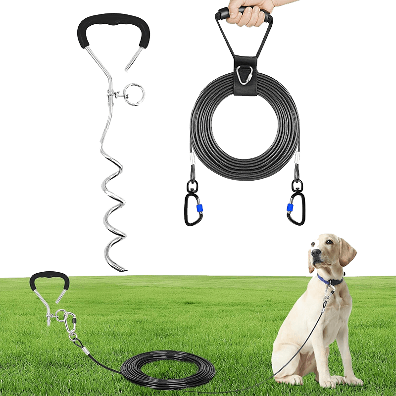 Dog Tie Out Cable and Stake set-Supet