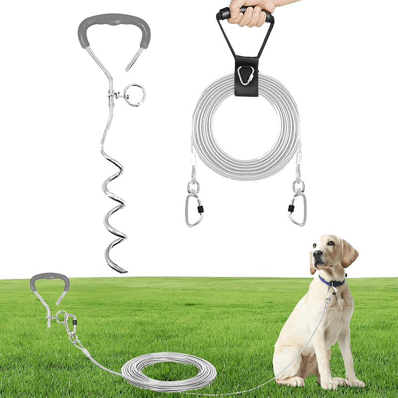 Dog Tie Out Cable and Stake set-Supet